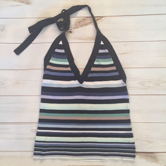 Gently Used Gap Striped Halter Top - Picture 1 of 5